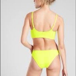 Athleta Neon Yellow Bikini Bottom, Size Medium